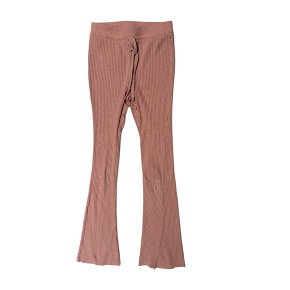 H&M Ribbed Cotton Trousers In Old Rose - Picture 4 of 4